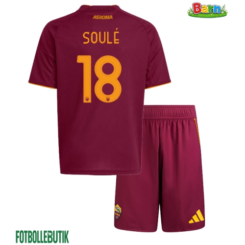AS Roma Matias Soule #18 Hemmaställ Barn 2025-26 Kortärmad (+ Korta byxor)